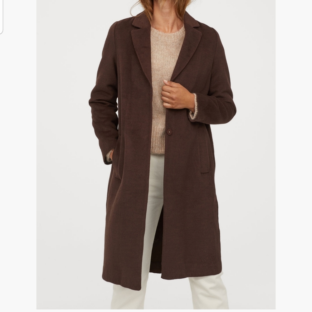 Dark Brown Straight Cut Coat (NEW with tag)